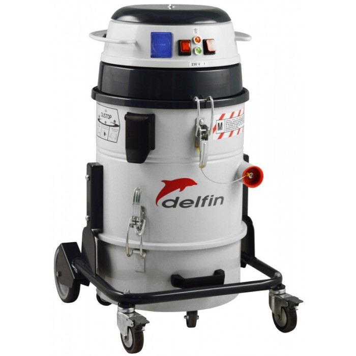 Aspirator industrial pentru praf uscat, MTL301 DUST DELFIN, 1 motor, functie DUSTOP, 1.150W, recipient cu roti, 13 litri, 230V