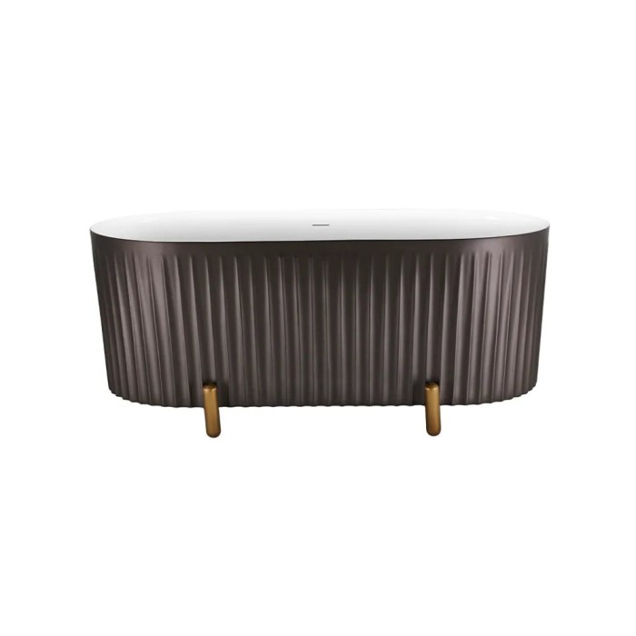 Cada Freestanding, Ovala, Acril, Bright Grey, 170&times;78&times;70 Cm ModernLight Concept