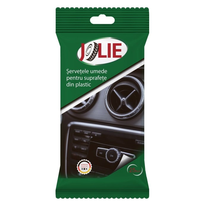 Servetele umede auto pentru suprafete din plastic Jolie, 25 buc