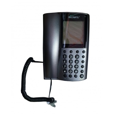 Telefon Cu Fir Microtel 3180 , De Birou , Functie Mute , Pause , Redial , Flash , Gri foto