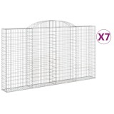 Cumpara ieftin Cosuri gabion arcuite 7 buc. 300x30x160/180 cm fier galvanizat
