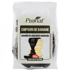 Chipsuri de Banane Invelite in Ciocolata Pronat 100gr