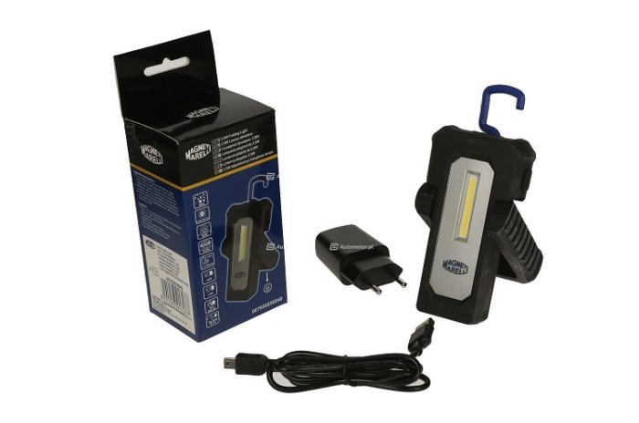 Lampa de lucru cu 2xLED Magneti Marelli 007935030040 2,5 W 230 lm, 70 lm, cu cablaj, sistem de fixare si magnet