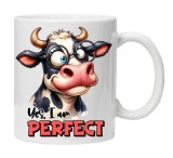 Cana alba personalizata &quot;yes, i am perfect&quot;, INOVATIX&reg;. 330ml, Oem