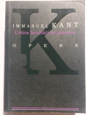 Critica facultatii de judecare - Immanuel Kant foto