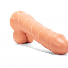 X-MEN Ellis’s - Dildo Realistic cu Ventuză și Testicule, 33 cm