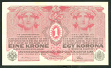 Q485 UNGARIA AUSTRIA 1 KORONA COROANE 1916 fara supratipar aUNC text in limba romana