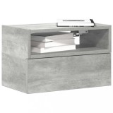Cumpara ieftin Noptiere de perete, 2 buc., gri beton, 45x26x28,5 cm