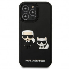 Husa Cover Karl Lagerfeld &amp;amp;amp; Choupette 3D pentru iPhone 13 Pro Max Negru foto
