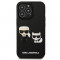 Husa Cover Karl Lagerfeld &amp;amp; Choupette 3D pentru iPhone 13 Pro Max Negru