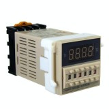 Releu de Timp Digital DH48S-S, 220V, 0.1s-99h, 8 Pini, Controler Timer Dublu, Programabil, LED, Panouri Electrice, Automatizari Industriale