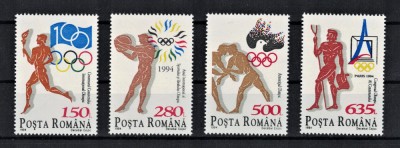ROMANIA 1994 - Sport, Jocuri Olimpice / serie completa MNH foto