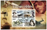 Timbre Burundi 2011 Aviatori Celebri / Colita, Colectie timbre straine, tematica aviatie, marca filatelica, timbre rare