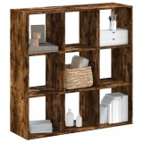 VidaXL Bibliotecă, stejar fumuriu, 102x32x102 cm, lemn prelucrat 852820