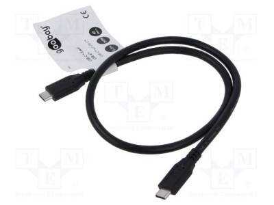 Cablu USB 4.0 USB C 0,5m negru Goobay foto