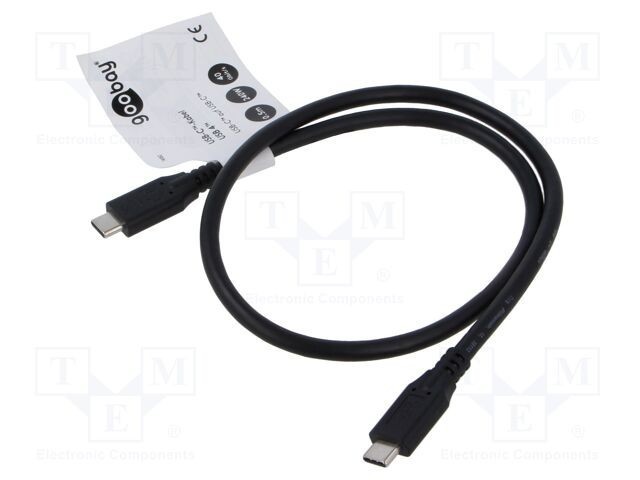 Cablu USB 4.0 USB C 0,5m negru Goobay