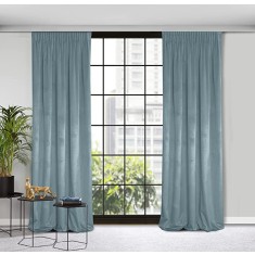 Set doua draperii catifea, albastru-pal