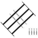 vidaXL Grilaj de Securitate pentru Feronerie cu 3 Bare &Icirc;ncuiate 3 pcs 42031285