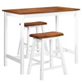Cumpara ieftin Set mobilier tip bar, masa si scaune, 3 piese, lemn masiv
