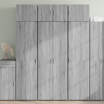 Gossi dulap inalt, gri sonoma, 70x42,5x185 cm, lemn prelucrat foto