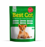 Cumpara ieftin Asternut Pisici Best Cat Silicat, 3.6L, Verde - Absorbant, Anti-miros, Antibacterian, Biodegradabil