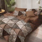 Lenjerie pat dublu,bumbac finet,6 piese,cearceaf normal 220x240cm, cearceaf pilota 200x220cm, 2 fete de perna 50x70, 2 fete de perna 70x70-M273