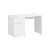Cumpara ieftin Birou PC din mdf alb lucios Lindy 120x67x76 cm
