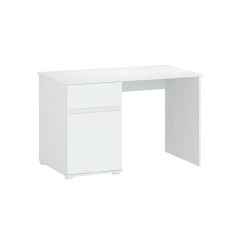 Birou PC din mdf alb lucios Lindy 120x67x76 cm