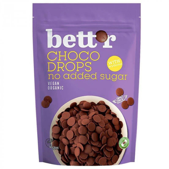 Choco Drops cu Erythritol Bio 200 grame Bettr