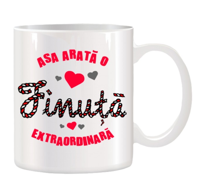 Cana alba personalizata Asa arata o finuta extraordinara, INOVATIX&reg;. 330ml
