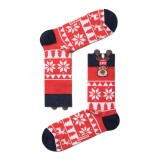 Șosete haioase Crăciun, model Rudolph cu ornament, DiWaRi 445 - Rosu, 27-29 (42-45)
