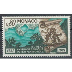 Monaco 1971 Mi 1010 MNH - 50-a aniversare a Agenției Hidrografice Internaționale