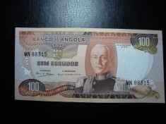 ANGOLA PORTUGHEZA 100 ESCUDOS 1972 UNC foto