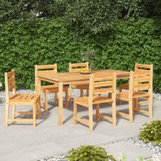 vidaXL Set mobilier de grădină, 7 piese, lemn masiv de tec 3157189