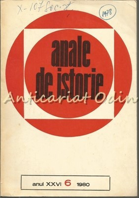Anale De Istorie - Nr.: 6/1980 foto
