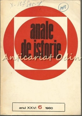Anale De Istorie - Nr.: 6/1980