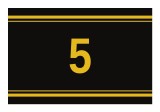 Sticker autoadeziv nr. 5 - Signetten SAFE auriu pe fundal negru