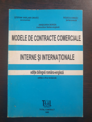 MODELE DE CONTRACTE COMERCIALE INTERNE SI INTERNATIONALE - Crivat, Borza foto