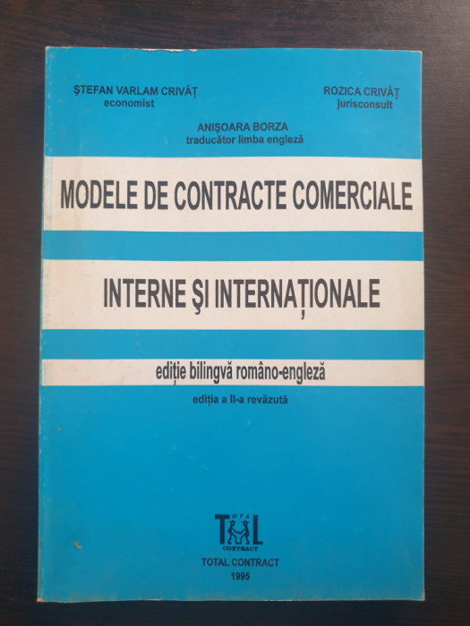 MODELE DE CONTRACTE COMERCIALE INTERNE SI INTERNATIONALE - Crivat, Borza