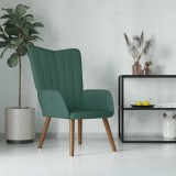 VidaXL Scaun de relaxare, verde &icirc;nchis, catifea