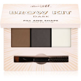 Barry M Fill and Shape Brow Kit set pentru aranjarea spr&acirc;ncenelor culoare Dark 3x1,5 g