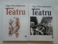 OLGA DELIA MATEESCU - TEATRU (2 volume) - Dedicatie,autograf foto