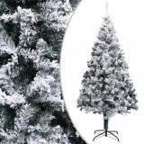 VidaXL Brad de Crăciun artificial cu zăpadă, verde, 300 cm, PVC