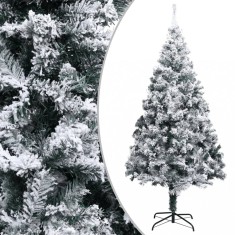 vidaXL Brad de Crăciun artificial cu zăpadă, verde, 300 cm, PVC