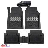 Covorase Auto TeamCar&reg; Tip Tavita Compatibile Peugeot Partner/Rifter (2018-2024) Carbon, Cauciuc