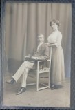 Fotografie tip Carte postala, Barbat si femeie, perioada interbelica