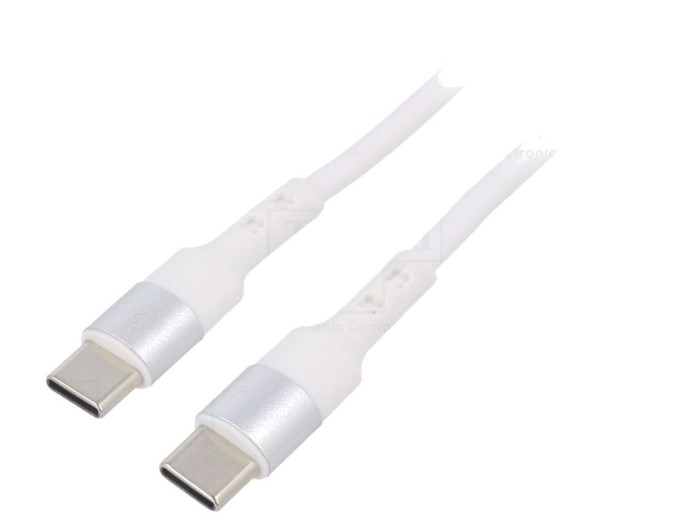 Cablu USB C 2.0 1m Alb
