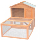 Cușcă de exterior pentru iepuri și alte animale, lemn, vidaXL