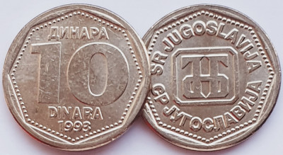 1694 Iugoslavia Yugoslavia 10 Dinara 1993 km 157 UNC foto