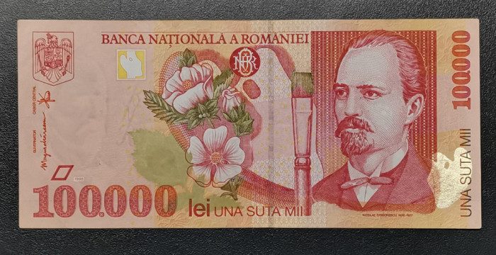 Rom&acirc;nia 100000 Lei 1998 frumoasa